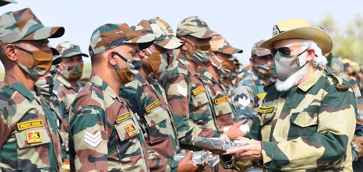 PM Narendra Modi spends Diwali with soldiers in forward areas